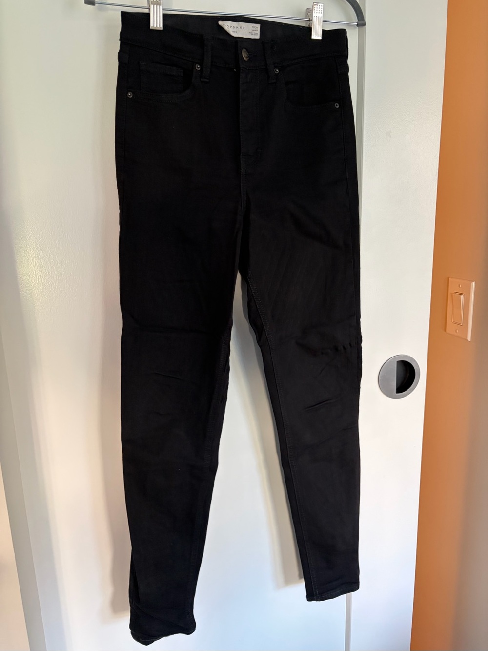 Topshop Black High-Rise Skinny Jeans